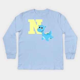 N is for Nessie Kids Long Sleeve T-Shirt